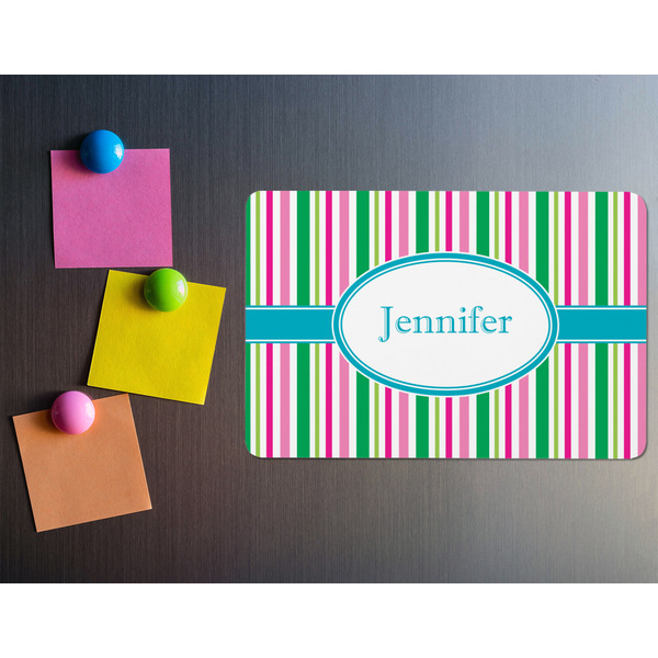 Grosgrain Stripe Rectangular Fridge Magnet - LIFESTYLE