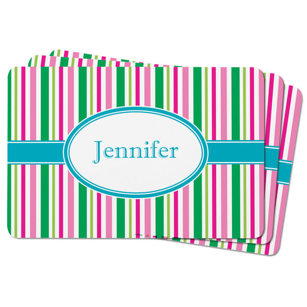 Grosgrain Stripe Rectangular Fridge Magnet - THREE