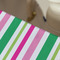 Grosgrain Stripe Large Rope Tote - Close Up View