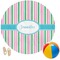 Grosgrain Stripe Round Beach Towel (Personalized)