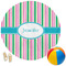 Grosgrain Stripe Round Beach Towel (Personalized)
