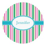 Grosgrain Stripe Round Decal (Personalized)