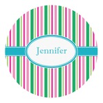 Grosgrain Stripe Round Decal - Small (Personalized)