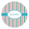 Grosgrain Stripe Round Decal - Small (Personalized)