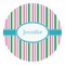 Grosgrain Stripe Round Decal - XLarge (Personalized)