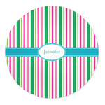 Grosgrain Stripe 5' Round Indoor Area Rug (Personalized)