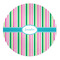 Grosgrain Stripe 5' Round Indoor Area Rug (Personalized)