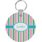 Grosgrain Stripe Round Keychain (Personalized)
