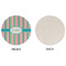 Grosgrain Stripe Round Linen Placemats - APPROVAL (single sided)