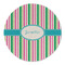 Grosgrain Stripe Round Linen Placemat (Personalized)
