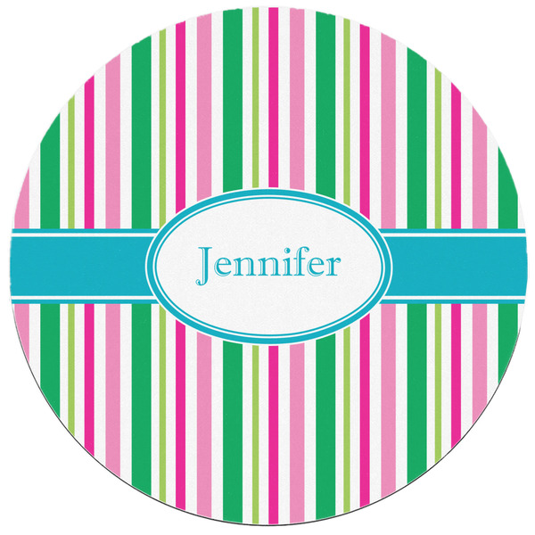 Grosgrain Stripe Round Mousepad - APPROVAL