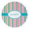 Grosgrain Stripe Round Paper Coaster - Approval