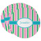 Grosgrain Stripe Round Paper Coasters w/ Name or Text