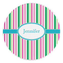 Grosgrain Stripe Round Stone Trivet (Personalized)