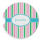 Grosgrain Stripe Sandstone Car Coaster - Single (Personalized)
