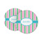 Grosgrain Stripe Sandstone Car Coasters - Set of 2 (Personalized)