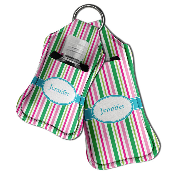 Grosgrain Stripe Sanitizer Holder Keychain - Both in Case (PARENT)