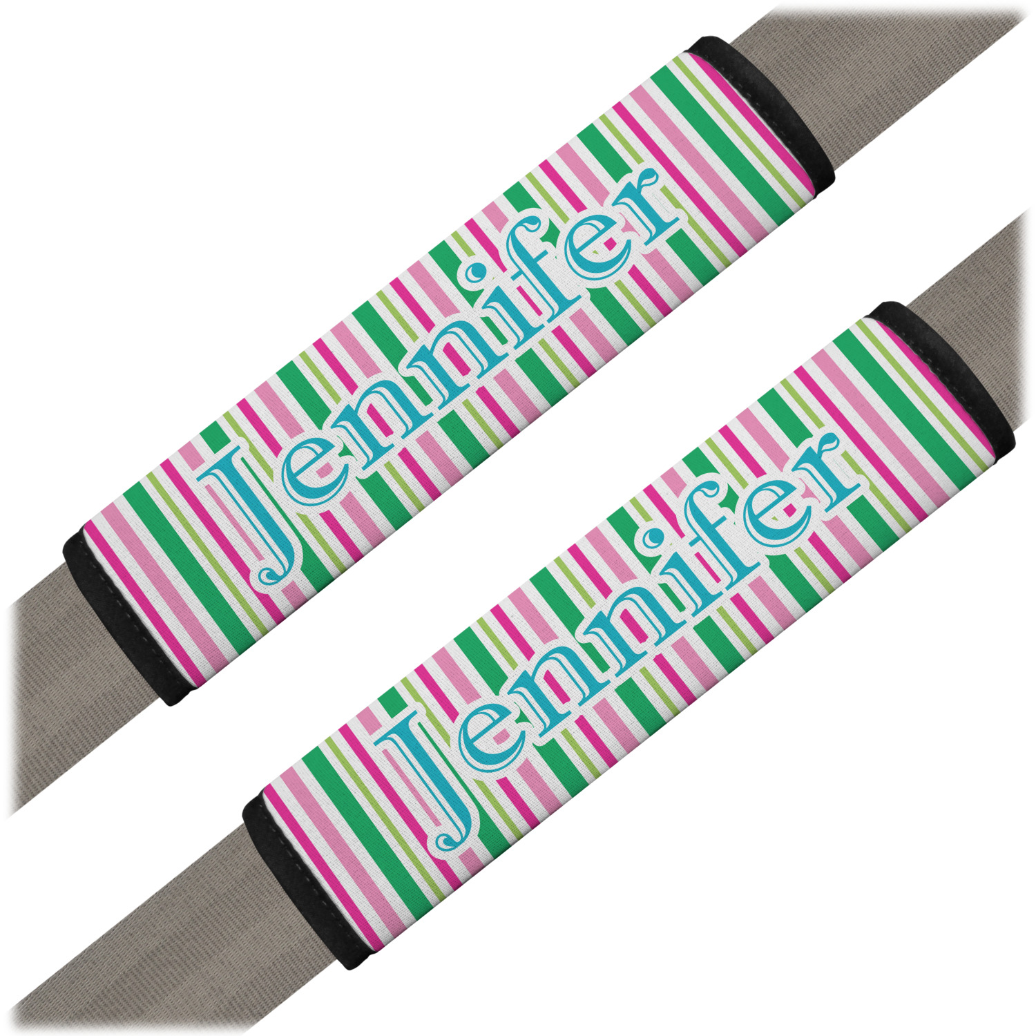 Custom Grosgrain Stripe Seat Belt Covers (Set of 2) (Personalized) YouCustomizeIt