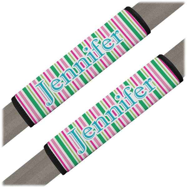 Custom Grosgrain Stripe Seat Belt Covers (Set of 2) (Personalized)