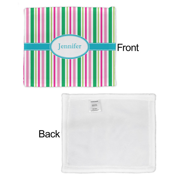 Grosgrain Stripe Security Blanket - Front & White Back View