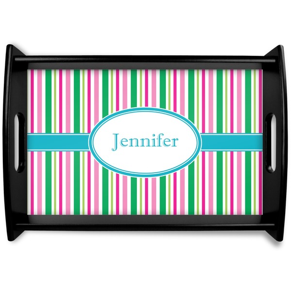 Custom Grosgrain Stripe Wooden Tray (Personalized)