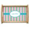 Grosgrain Stripe Natural Wooden Tray - Small (Personalized)