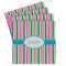 Grosgrain Stripe Absorbent Stone Coasters - Set of 4 (Personalized)