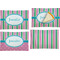 Grosgrain Stripe Set of Rectangular Appetizer / Dessert Plates