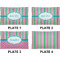 Grosgrain Stripe Set of Rectangular Dinner Plates (Approval)