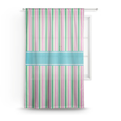 Grosgrain Stripe Sheer Curtain - 50"x84"