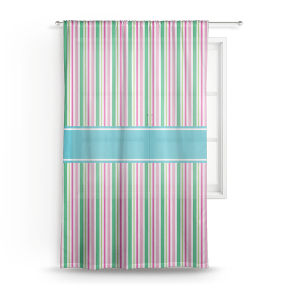 Custom Grosgrain Stripe Sheer Curtain