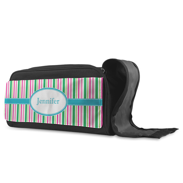 Grosgrain Stripe Shoe Bags - ANGLE (Open)