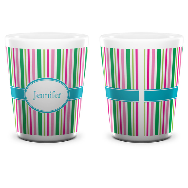 Grosgrain Stripe Shot Glass - White - APPROVAL