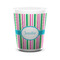 Grosgrain Stripe Ceramic Shot Glass - 1.5 oz - White - Set of 4 (Personalized)