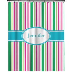 Grosgrain Stripe Extra Long Shower Curtain - 70"x84" (Personalized)