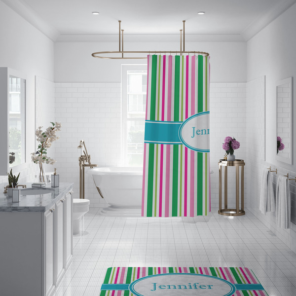 Grosgrain Stripe Shower Curtain - Custom Size