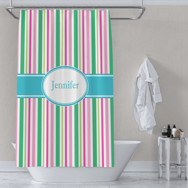 Grosgrain Stripe Shower Curtain Lifestyle