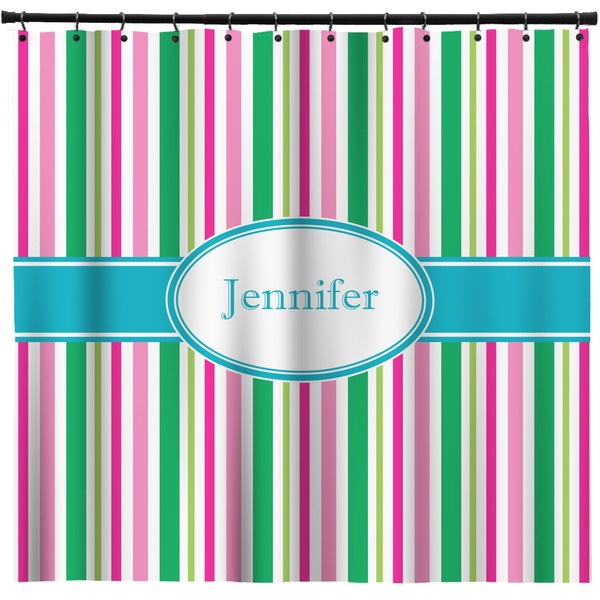 Custom Grosgrain Stripe Shower Curtain - Custom Size (Personalized)