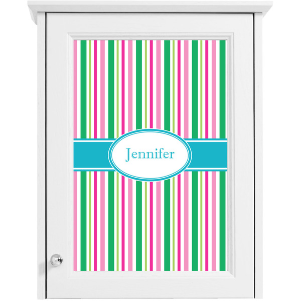 Grosgrain Stripe Single White Cabinet Decal