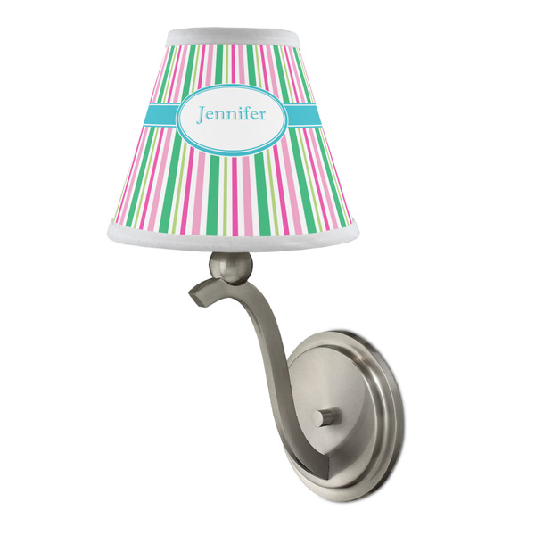 Grosgrain Stripe Small Chandelier Lamp - LIFESTYLE (on wall lamp)