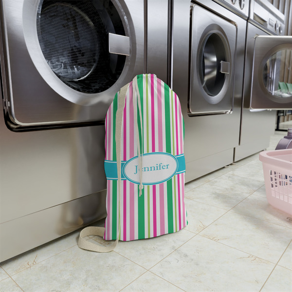 Grosgrain Stripe Small Landry Bag - In Context