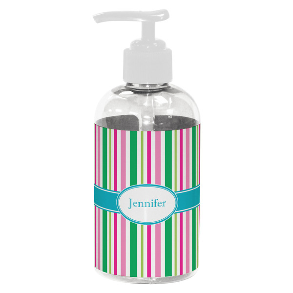 Grosgrain Stripe Small Liquid Dispenser (8 oz) - White
