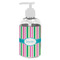 Grosgrain Stripe Plastic Soap / Lotion Dispenser (8 oz - Small - White) (Personalized)