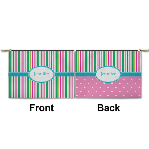 Grosgrain Stripe Small Zipper Pouch Approval (Front and Back)