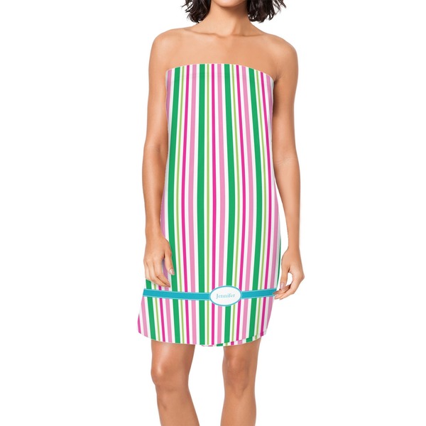 Custom Grosgrain Stripe Spa / Bath Wrap (Personalized)