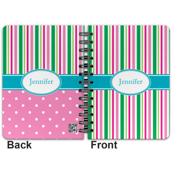 Grosgrain Stripe Spiral Journal 5 x 7 - Apvl