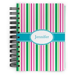 Grosgrain Stripe Spiral Notebook - 5x7 w/ Name or Text