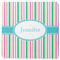 Grosgrain Stripe Square Rubber Backed Coaster (Personalized)