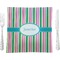 Grosgrain Stripe Glass Square Lunch / Dinner Plate 9.5" (Personalized)