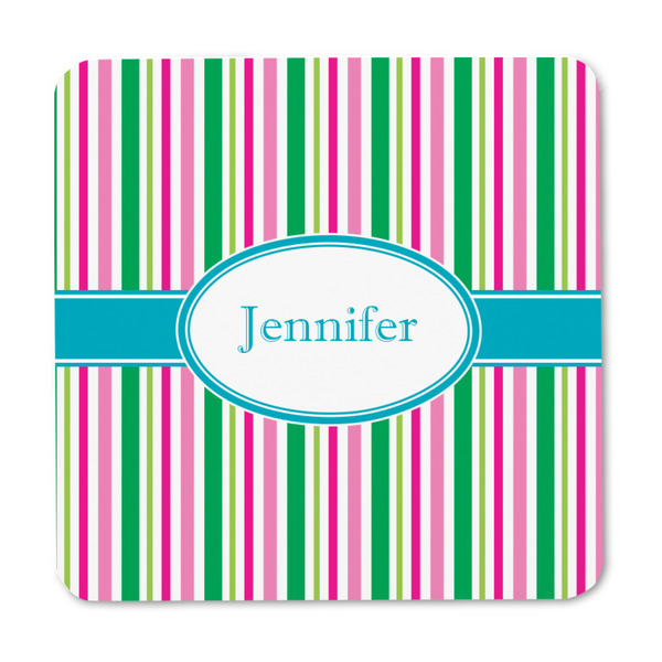 Grosgrain Stripe Square Fridge Magnet - FRONT